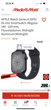 Apple Watch 8 für 399,- Chf