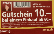 Otto’s: CHF 10.- Gutschein ab CHF 60.-