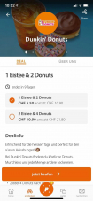 Dunkin‘ Donuts: 1 Eistee und 2 Donuts für 50% - bei poinz app