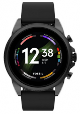 Fossil Gen 6 - 44mm, Black Silicone