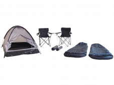 Perfekt für die Festival-Zeit - Camping-Set mit 2x Campingstühlen, 2x Schlafsäcken, 2x Matten & 1x Zelt bei Conforama