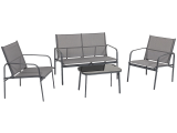 Gartenmöbel Set HAPPY mit zwei Sessel, Zweisitzer-Sofa & Couchtisch für 50 Franken bei Conforama