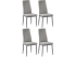 Set mit 4 Stühlen aus Stoff bei Conforama (110 kg Belastbarkeit)