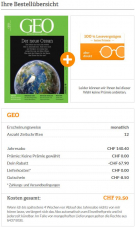 Geo Abo 12 Monate für nur 72.50.- (81.-) anstatt 140.40