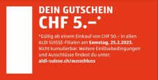 ALDI Gutschein 5.- ab 50.-*