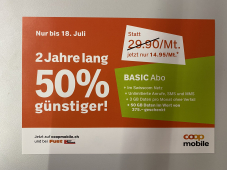 COOP Mobile (Swisscom Netz): 50% Rabatt auf Basic Abo