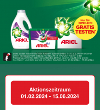 Ariel Waschmittel Testen - Geld zurück