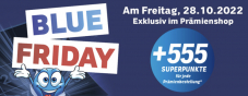Blue Friday am 28.10 bei Coop: +555 Superpunkte extra bei jeder Prämienbestellung sichern