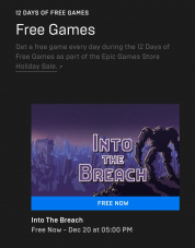 12 Tage lang jeden Tag ein gratis Game im Epic Store