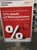 70 % auf alle Weihnachtsartikel im Coop Schönbühl Center vom 29.-31.10.