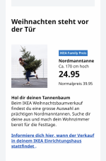 Weihnachtsbaum 170cm für 24.95 bei Ikea für Family Member