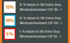 Glücksrad mit Gutschein codes bei Obi