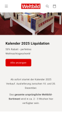 Vor Info - Weltbild online Liquidationsverkauf