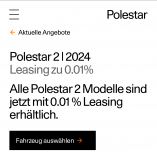 Polestar 2 mit 0.01% Leasing und kostenlosem Allrad-Upgrade