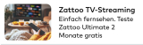 Gratis 2 Monate Zattoo Ultimate via Zaktion (Bank Cler)