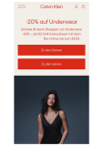 Calvin Klein -20% auf ausgewählte Underwear ab CHF 50.- Einkaufswert