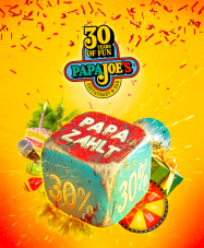 Lokal in Basel: Papa Joe’s 30% Rabatt über Mittag (11:30 - 14:00 Uhr) + Chance auf 100% Rabatt