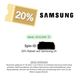 20% (+5%) Rabatt auf Samsung in Twint Spin&Win