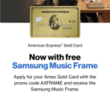 Amex Gold Card mit gratis Samsung Music Frame