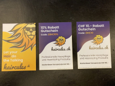 10% oder CHF 10.- Rabatt auf haircules.ch