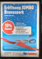[Lokal] Neueröffnung JUMBO Brunaupark mit 10% Rabatt Do 30.10 bis Samstag 01.11