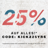 25% auf ALLES bei Kickz
