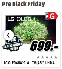 LG OLED48A1 für 699.- bei Media Markt und Interdiscount