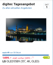 TV // LG OLED55B9 für 1499.- bei digitec