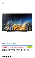 LG 77-Zoll OLED-TV für 3999.- // im digitec Sale