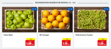 Orangen, Äpfel und Trauben zu guten Preisen im LIDL