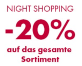 Night Shopping: 20% auf das gesamte Sortiment bei Marionnaud bis 19.08. 9Uhr