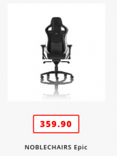 NOBLECHAIRS Epic Series Echtleder, Schwarz / Weiss / Rot Preissenkung von 579.- auf 359.90