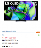 LG OLED65C37 für CHF 1’449.-
