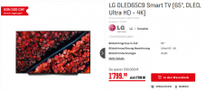 LG OLED TV 65C9 bei Interdiscount zu 1799.90