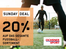 Ochsner Sport: 20% auf das gesamte Fussball-Sortiment & kombinierbar mit Newsletter-Gutschein