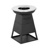 Ohmex Brasero Plancha Grill mit Grillrost aus verchromtem Stahl