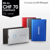 Portable SSD T7 Touch ab 49.- CHF (inkl. CashBack)
