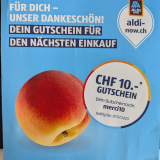 10 Franken Ermässigung bei der nächsten aldi-now Bestellung