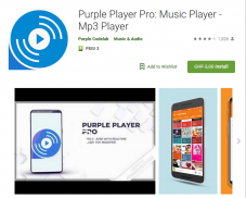 Aktuell Gratis zu haben im Google Play Store! Purple Player Pro: Music Player - Mp3 Player
