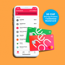 neon-Konto mit CHF 30.- Startguthaben und kostenloser neon-Mastercard