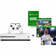 Microsoft Xbox One S 500GB Fussball-Bundle mit FIFA 18, Rocket League und 3 Monaten XBox Live bei MediaMarkt