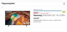Tagesangebot digitec: Samsung QE82Q60R für 2’699.-