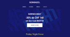 SARENZA NIGHT von 16 UHR bis 8 UHR: -30% ab CHF 140 MINDESTBESTELLWERT