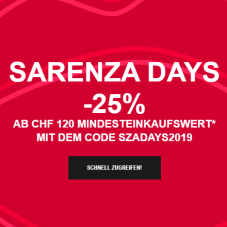25% auf fast alles bei Sarenza (ab CHF 120.-)
