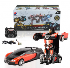 Wei Yu Spielzeug 14.01 2.4G Gesture Induktion Radiosteuerung RC-Car-One-Key Deformation Beleuchtung Roboter - Rot