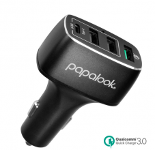 Papalook 4in1 Auto Ladegerät USB Typ C Auto-Ladegerät Telefon
