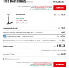 E - Scooter von Micro zu etwa 37% Rabatt bei Bike World