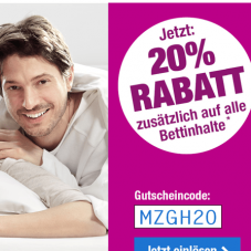 20% zusätzlicher Rabatt auf alle Bettinhalte bei Angela Bruderer, z.B. Duvet Sana Med Noblesse für CHF 79.95 statt CHF 99.95