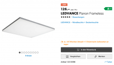 LEDVANCE Planon Frameless 60x60cm CCT