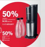 50% Rabatt auf Sodastream Crystal inkl. 2 Glaskaraffen 615 ml bei Coop City